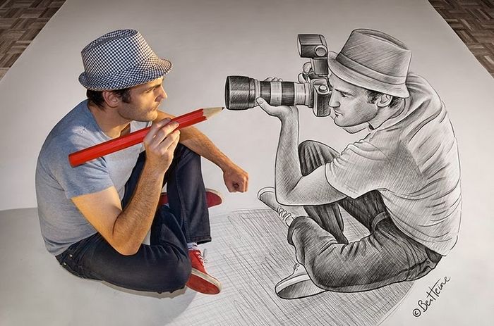 Életnagyságú 3D-s képek egy rajzoló zseni ceruzájából