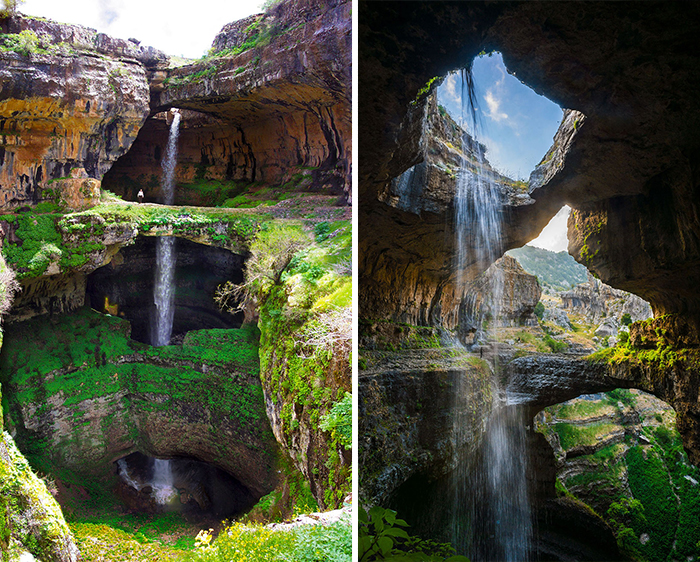 A világ egyik legkülönlegesebb barlangja a libanoni Három híd barlang